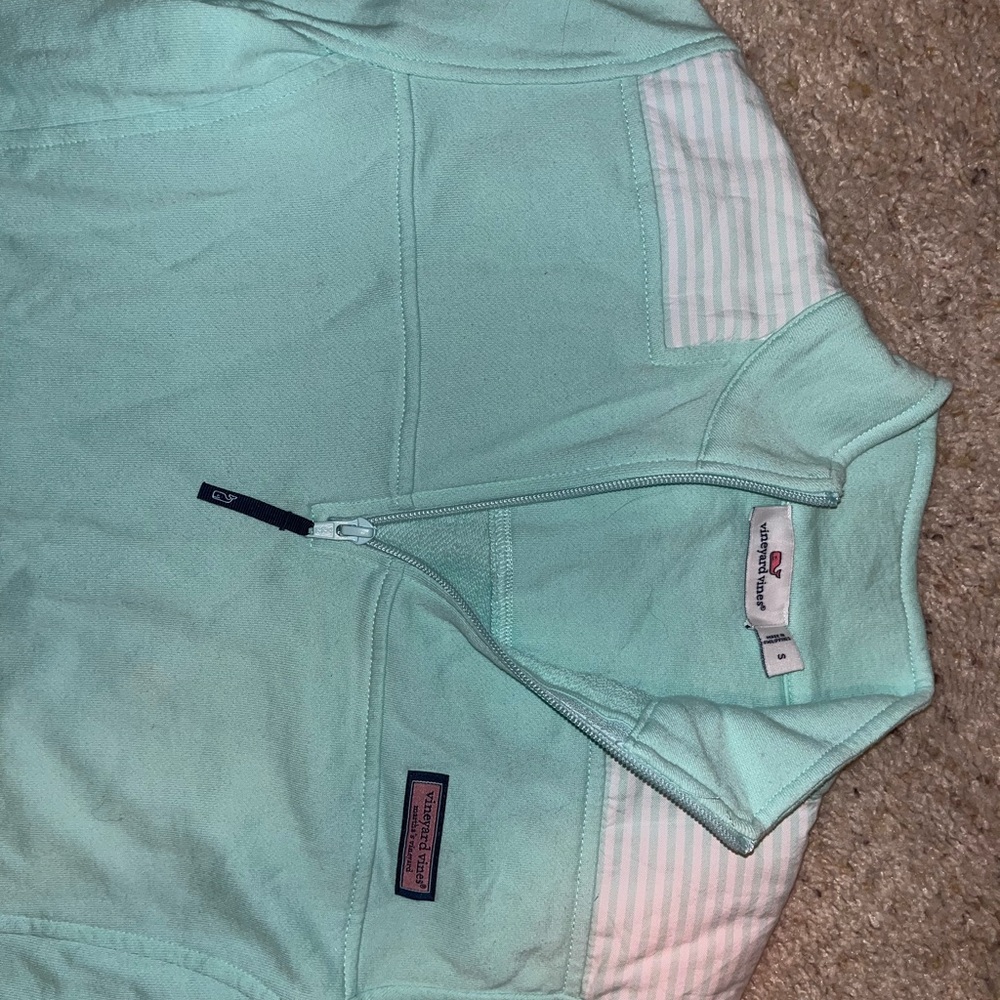 Vineyard Vines teal quarter zip size S - Picture 3 of 3